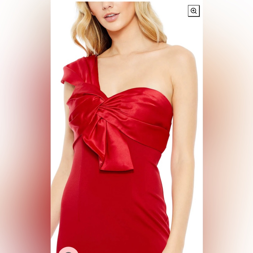 One shoulder drape trumpet gown - Picture 4 of 4